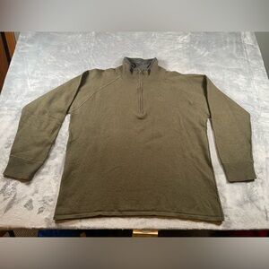 The North Face Men’s XXL Forest Green Wool Blend Quarter Zip Pullover Sweater
